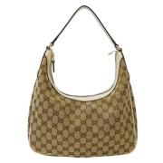 Gucci Vintage Pre-owned Canvas axelremsvskor Beige, Dam