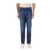 PT Torino Stretch denim jeans med avsmalnande passform Blue, Herr