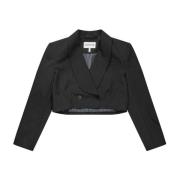 Munthe Elegant Randig Blazer i Svart Black, Dam