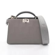 Fendi Vintage Pre-owned Plast handvskor Gray, Dam