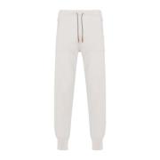 Eleventy Kashmir Casual Activewear Byxor i Beige White, Herr