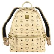 MCM Pre-owned Pre-owned Tyg axelremsvskor Beige, Dam