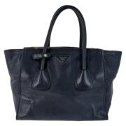 Prada Vintage Pre-owned Laeder totevskor Blue, Dam