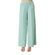 Forte Forte Palazzo Taffeta Wide Leg Byxor Green, Dam