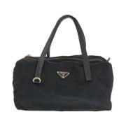 Prada Vintage Pre-owned Canvas handvskor Black, Dam