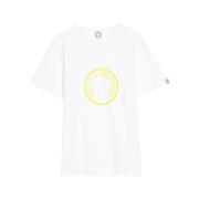 Ines De La Fressange Paris Oscar gul logo T-shirt White, Dam