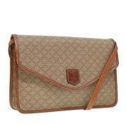 Celine Vintage Pre-owned Canvas axelremsvskor Beige, Dam