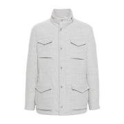 Eleventy Casual Grå Ull Field Jacket Gray, Herr