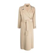 Paltò Belted Coats Beige, Dam