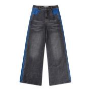 Munthe Elegant tvåfärgade jeans 2-Black Blue, Dam