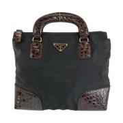 Prada Vintage Pre-owned Canvas totevskor Black, Dam