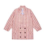 Munthe Elegant Randig Blazer i Persika Pink, Dam