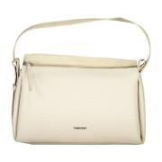 Calvin Klein Beige Axelväska med Justerbart Handtag Beige, Dam