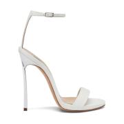 Casadei Marta Läder Sandal White, Dam