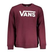 Vans Röd Sweatshirt med Tryck och Långa ärmar Red, Herr