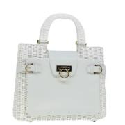 Salvatore Ferragamo Pre-owned Pre-owned Tyg handvskor White, Dam