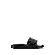 Tory Burch Dubbla Pool Gummisandaler Black, Dam