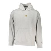 Tommy Hilfiger Grå hoodie med brodyr och logotyp Gray, Herr