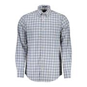 Gant Blå Långärmad Button-Down Skjorta Blue, Herr