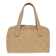 Chanel Vintage Pre-owned Laeder handvskor Beige, Dam