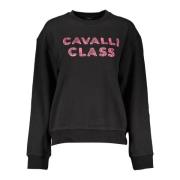 Cavalli Class Svart damtröja med långa ärmar Black, Dam