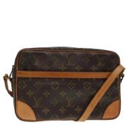 Louis Vuitton Vintage Pre-owned Canvas axelremsvskor Brown, Dam