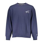 Tommy Hilfiger Blå Långärmad Rundhals Broderad Sweatshirt Blue, Herr