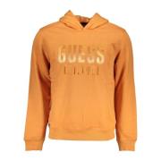 Guess Orange Hoodie med Kontrastdetaljer Orange, Herr