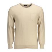 Gant Beige Långärmad Tröja med Ficka Beige, Herr