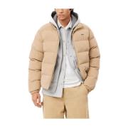 Lacoste Sammet Vadderad Jacka Beige, Herr