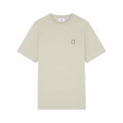 Maison Kitsuné Räv Huvud Patch T-shirt Beige, Herr