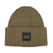 UGG Chunky Rib Beanie Hat Green, Dam