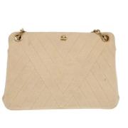 Chanel Vintage Pre-owned Bomull chanel-vskor Beige, Dam