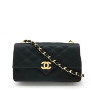 Chanel Vintage Pre-owned Canvas chanel-vskor Black, Dam