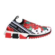 Dolce & Gabbana Blommiga Sorrento Sneakers med Logodetaljer Multicolor...