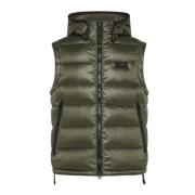 Peuterey Svart Ripstop Nylon Huva Jacka Green, Herr