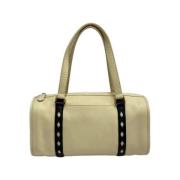 Saint Laurent Vintage Pre-owned Laeder handvskor Beige, Dam