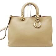 Dior Vintage Pre-owned Laeder handvskor Beige, Dam