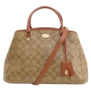 Coach Pre-owned Pre-owned Canvas handvskor Brown, Dam