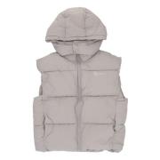 Karl Kani Signatur Puffer Vest med Justerbar Huva Gray, Herr