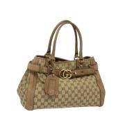 Gucci Vintage Pre-owned Canvas gucci-vskor Beige, Dam