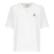 Maison Kitsuné Vit Speedy Fox T-shirt för kvinnor White, Dam