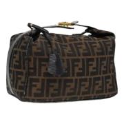 Fendi Vintage Pre-owned Canvas handvskor Brown, Dam