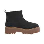 Timberland Varmfodrad Mid Boot i Svart Black, Dam