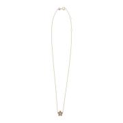 Tory Burch Emalj Blomma Hänge Halsband Yellow, Dam