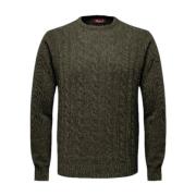 MCS Cable Crewneck Stickad Tröja Green, Herr