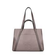 Rebelle Elegant Läder Shopper Väska Galaxy Kollektion Brown, Dam