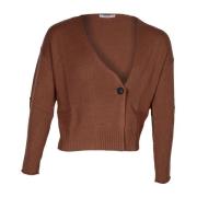 Kangra Kashmir Cardigan med Korsad Knäppning Brown, Dam