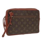 Louis Vuitton Vintage Pre-owned Canvas axelremsvskor Brown, Dam