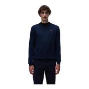 Napapijri Klassisk Damavand Crewneck Sweater Blue, Herr